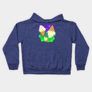 Ice Cream Galaxy Kids Hoodie